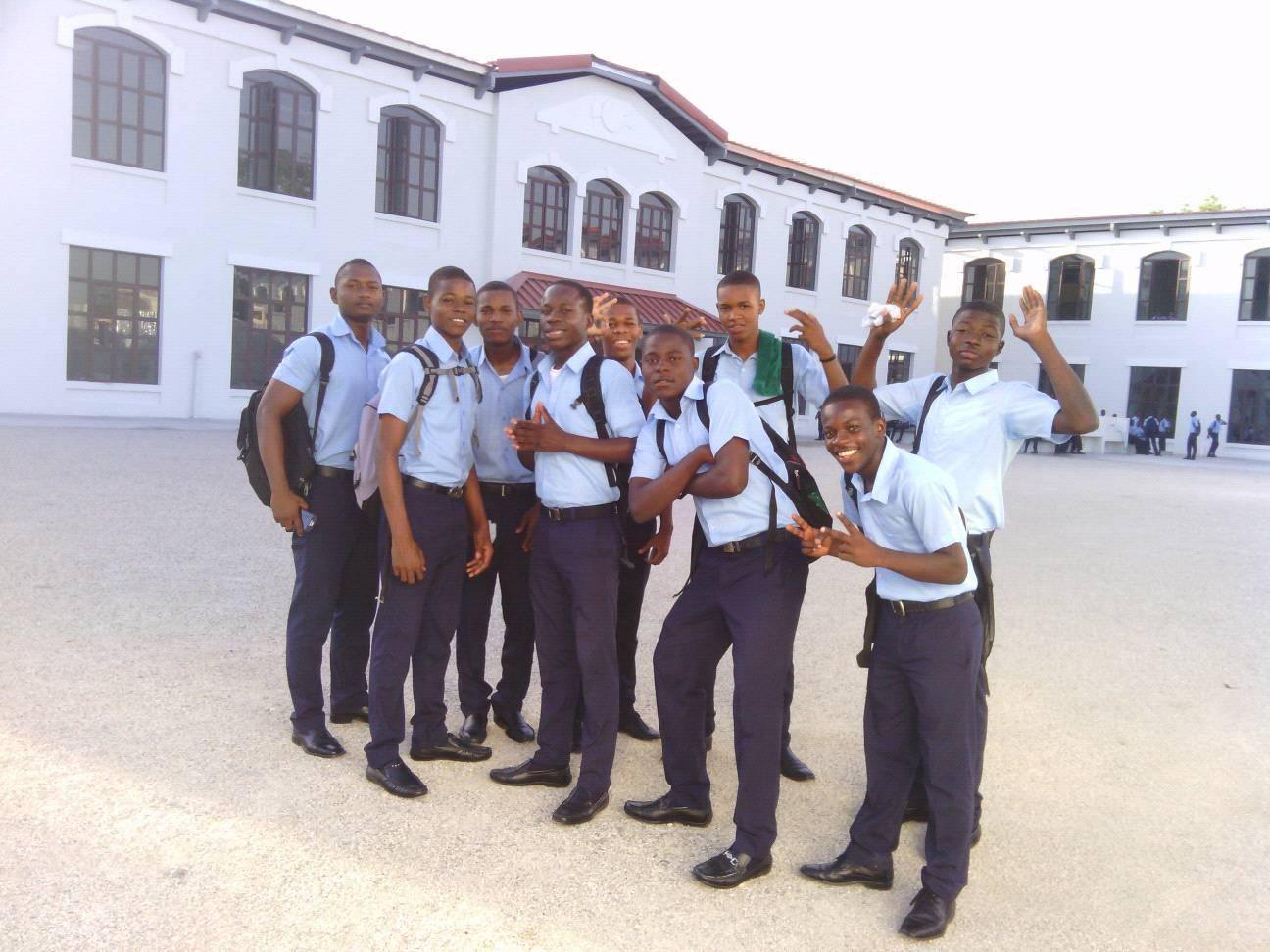 Students on school yard